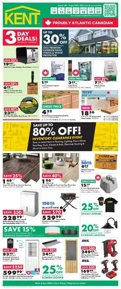 Un aperçu du dépliant Weekly flyer / circulaire du magasin Kent est valide à partir 14 août 2025