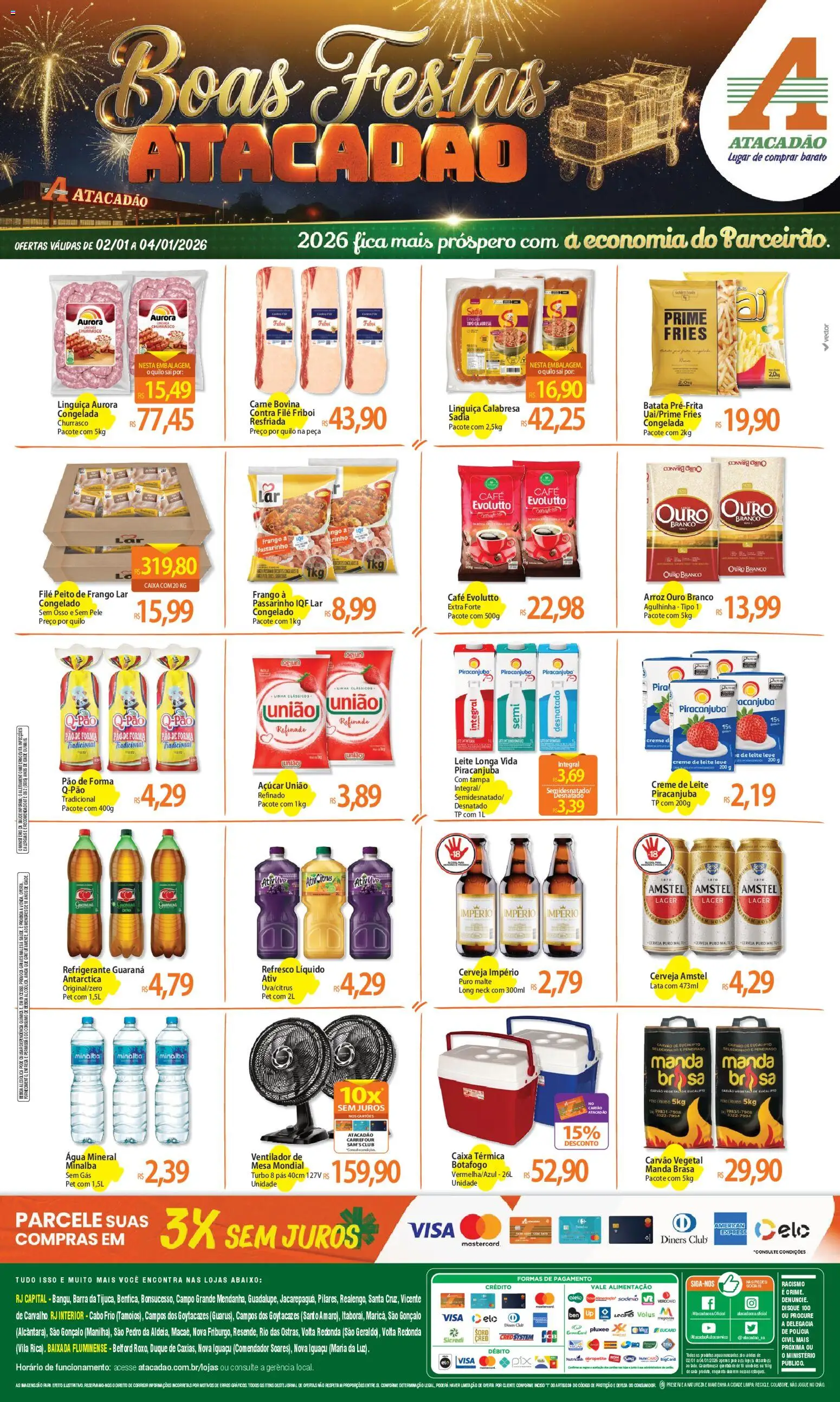 Pré-Visualização do folheto "Ofertas - RJ" da loja Atacadão válido a partir de 02/01/2026