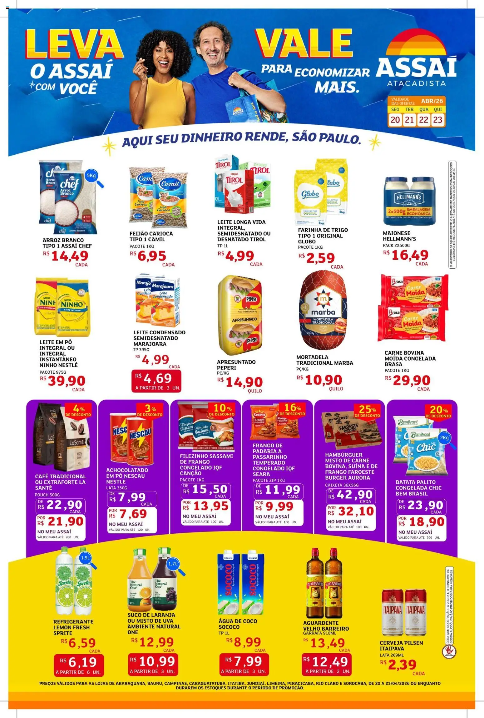 Pré-Visualização do folheto "Assaí Atacadista ofertas - SP" da loja Assaí Atacadista válido a partir de 20/04/2026