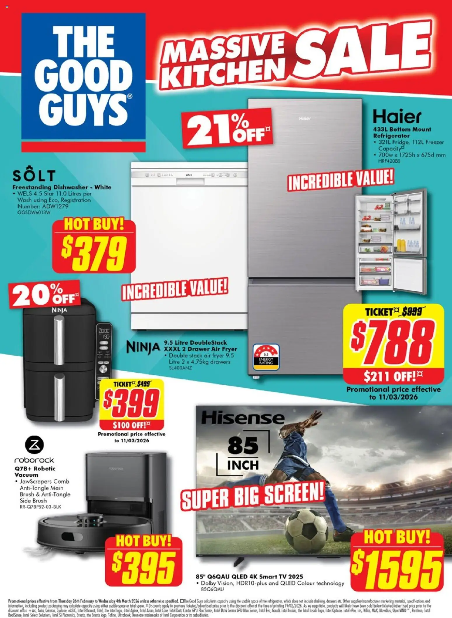 Preview of catalogue Massive Kitchen Sale from shop The Good Guys valid 26/02/2026