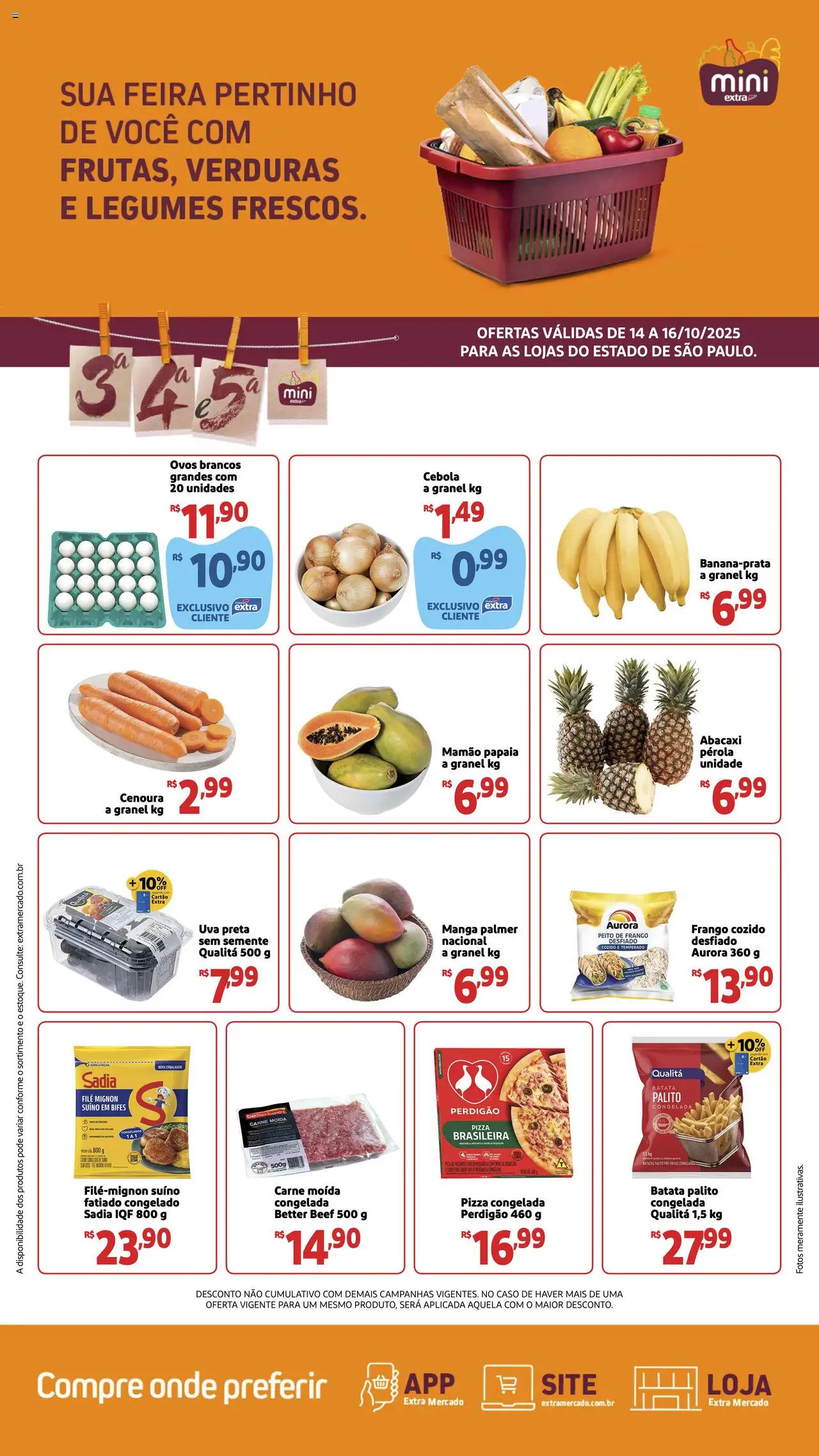 Extra folheto "Ofertas de Mercado Terça e Quinta" válido a partir de 14/10/2025 - número de página 1