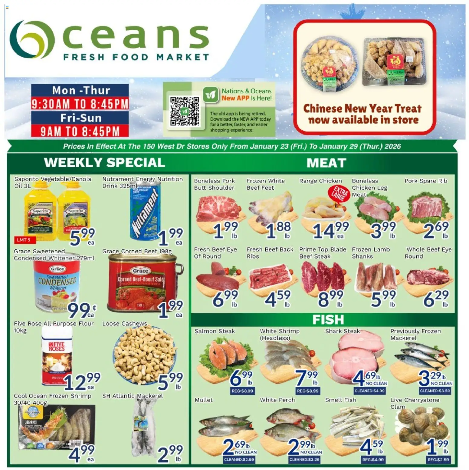 Preview of leaflet Weekly flyer / circulaire from shop Oceans is valid from Jan 23, 2026