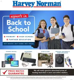 Preview of catalogue The Experts in Back -To- School from shop Harvey Norman valid 08/12/2025