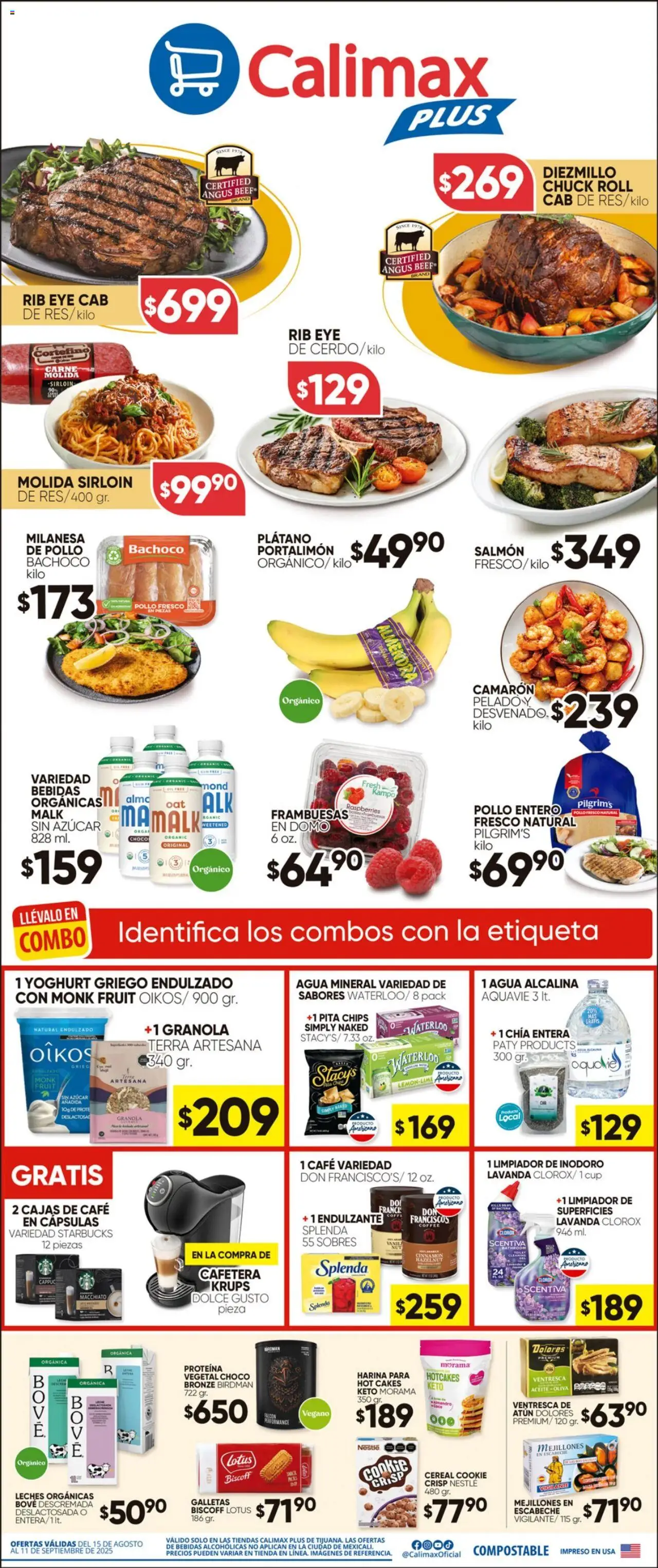 Folleto Plus Calimax y sus promociones válidas desde el 15/08/2025 - Número de página 1