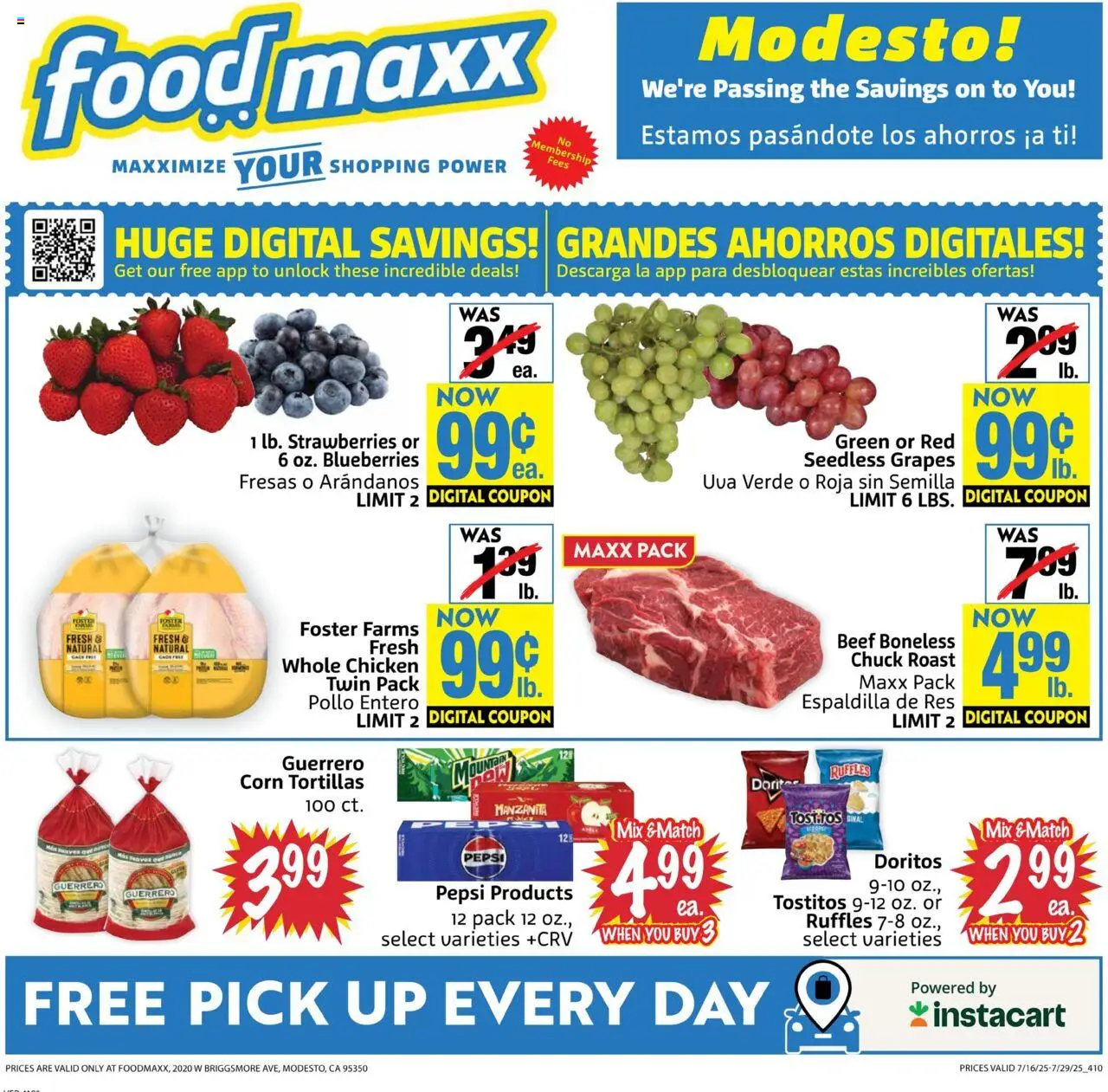 FoodMaxx Flyer - CA from 07/16/2025 - Flyer - Page number 1