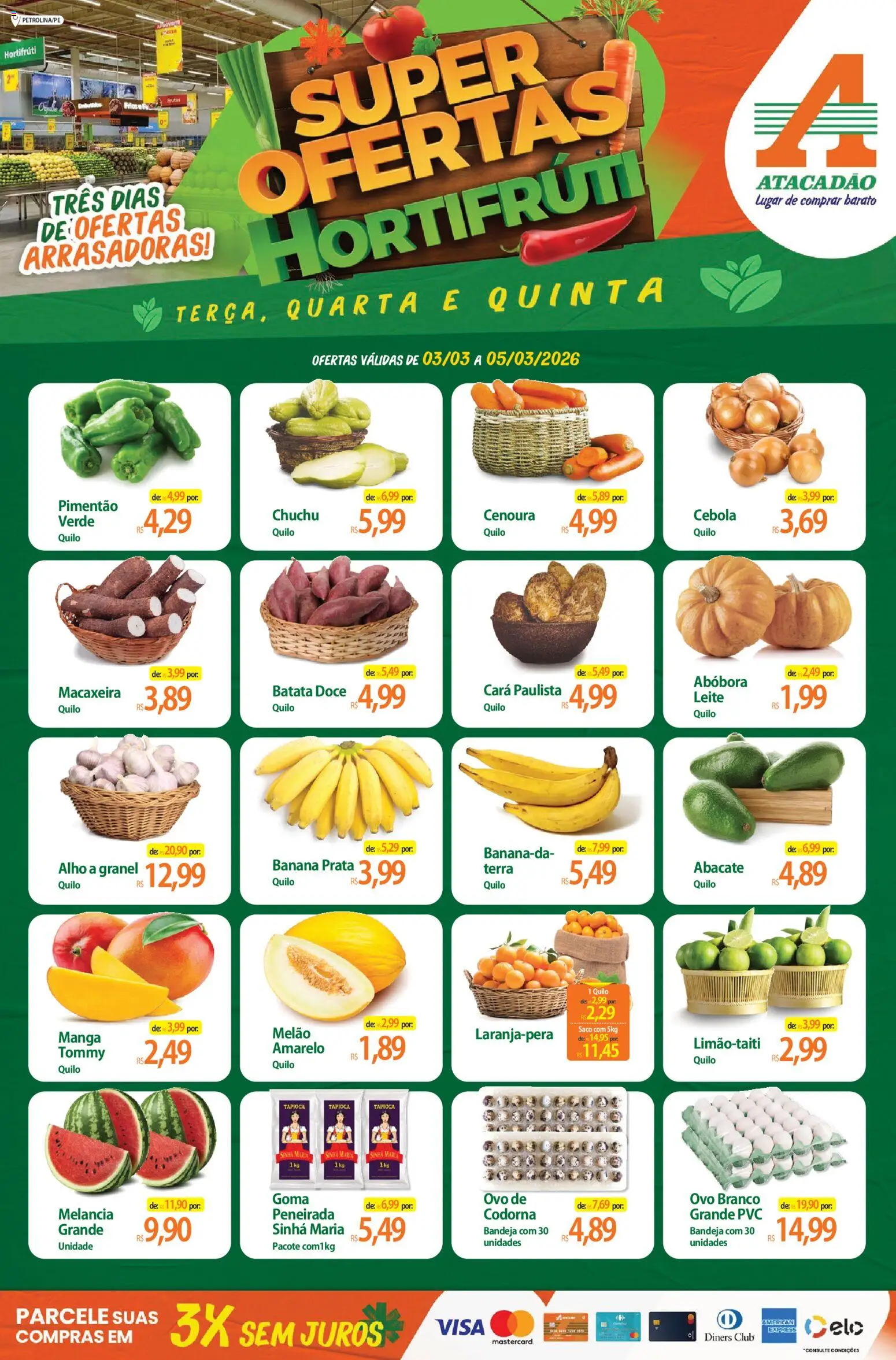 Pré-Visualização do folheto "Atacadão ofertas - PE" da loja Atacadão válido a partir de 03/03/2026
