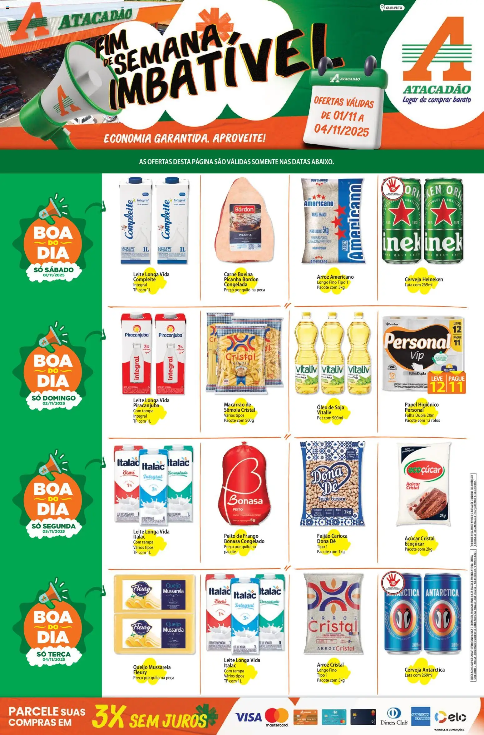 Pré-Visualização do folheto "Ofertas - TO" da loja Atacadão válido a partir de 01/11/2025