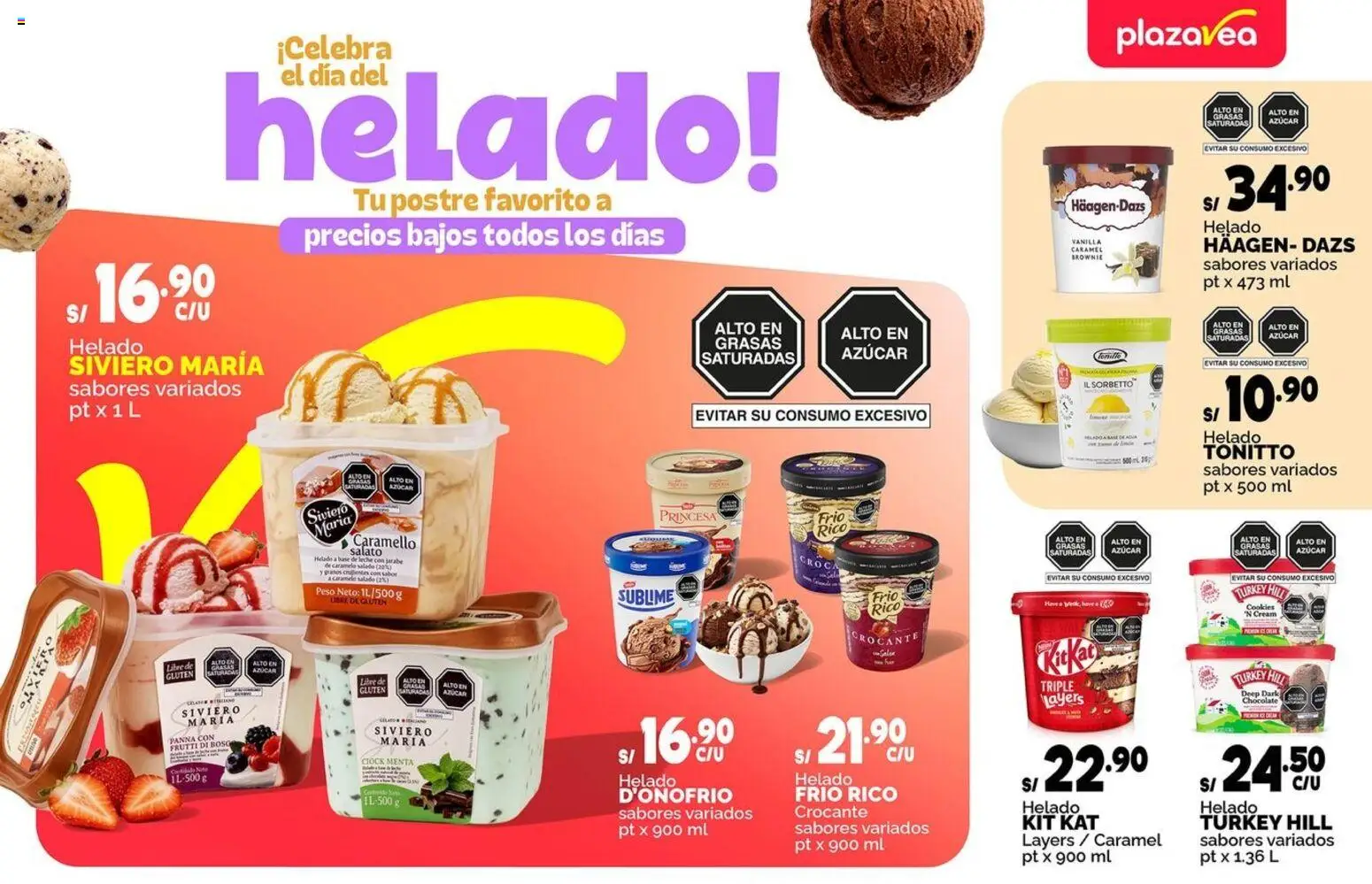 Vista previa de Plaza Vea - AVISO DIA DEL HELADO de la tienda Plaza Vea válido desde 10/04/2026