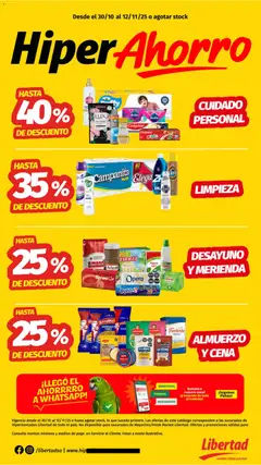 Vista previa del folleto de la tienda Hipermercado Libertad válido desde el 30/10/2025 