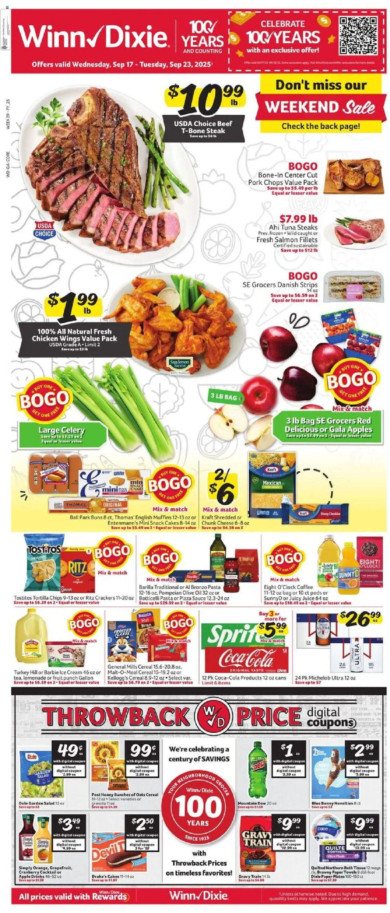 Winn Dixie Weekly Ad from 09/17/2025 - Flyer - Page number 1