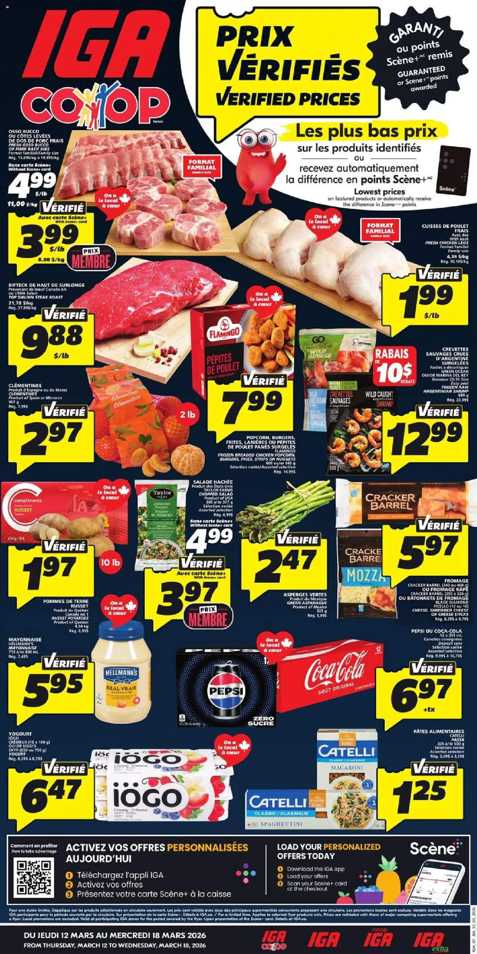 Preview of leaflet IGA weekly flyer / circulaire from shop IGA is valid from Mar 12, 2026