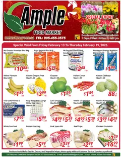 Preview of leaflet Weekly flyer Brampton from shop Ample Food Market is valid from Feb 13, 2026