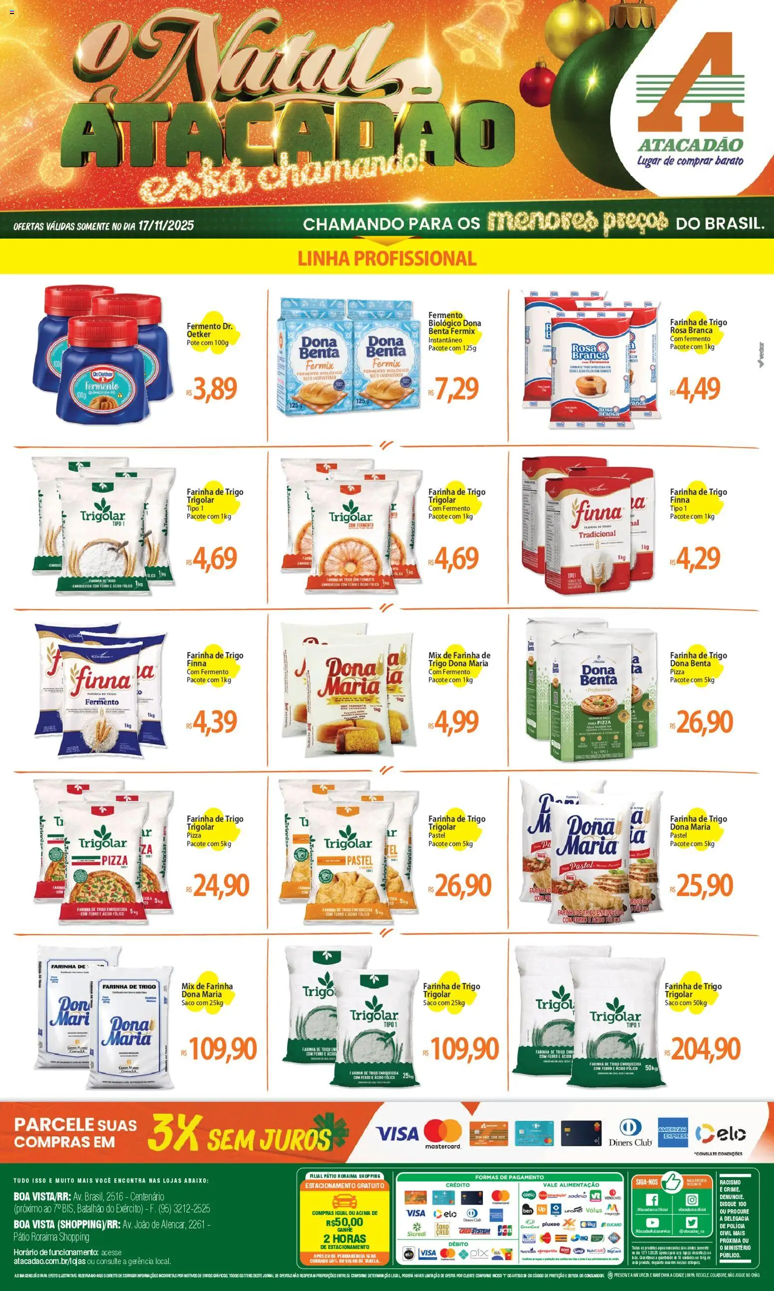 Pré-Visualização do folheto "Ofertas - RR" da loja Atacadão válido a partir de 17/11/2025