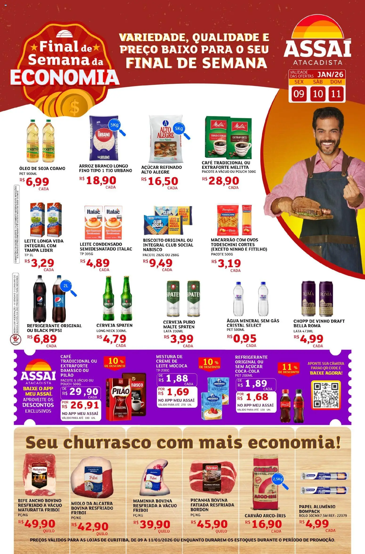 Pré-Visualização do folheto "Encarte - PR" da loja Assaí Atacadista válido a partir de 09/01/2026
