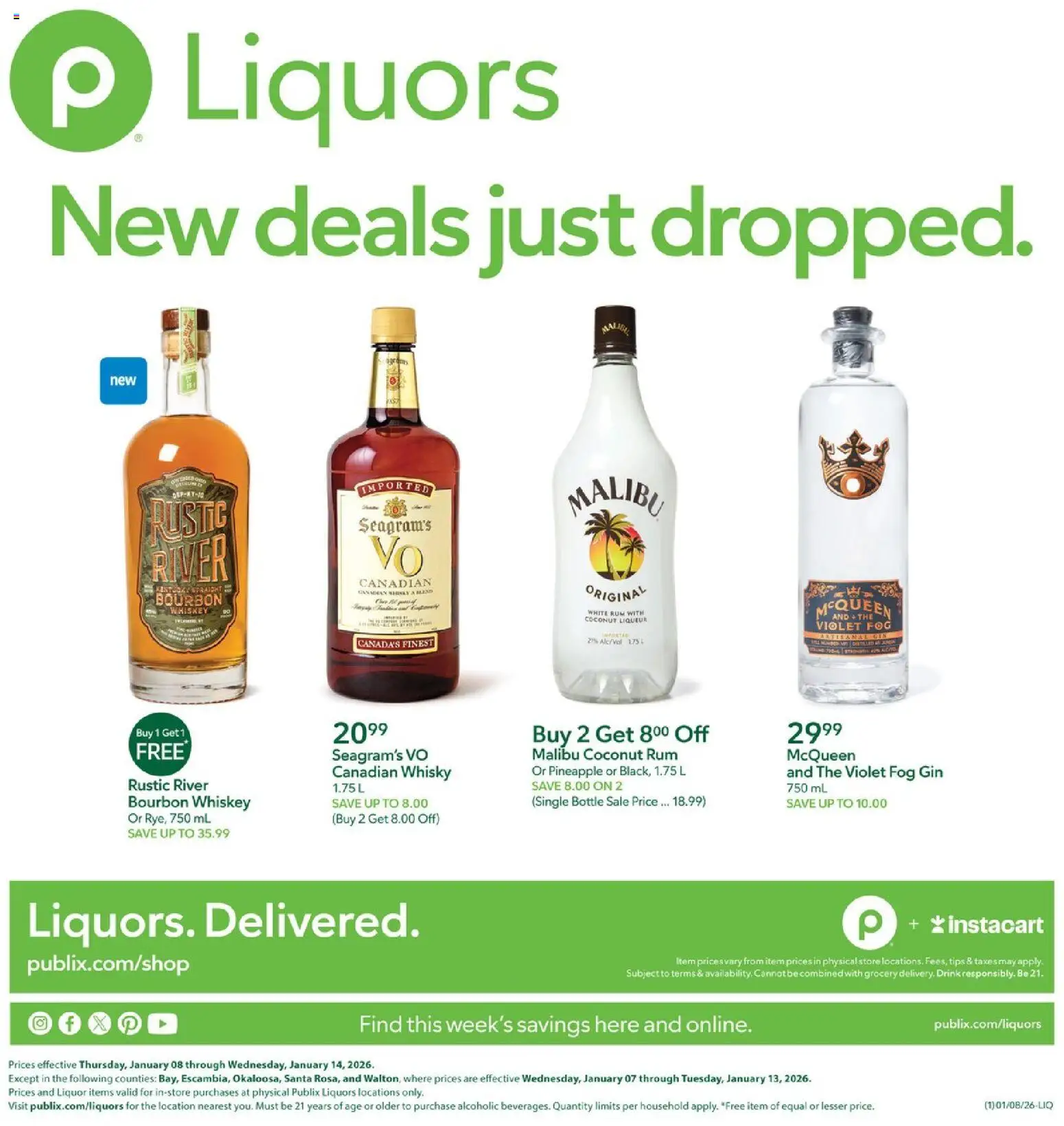 Ad Preview of Publix Liquor from 01/08/2026