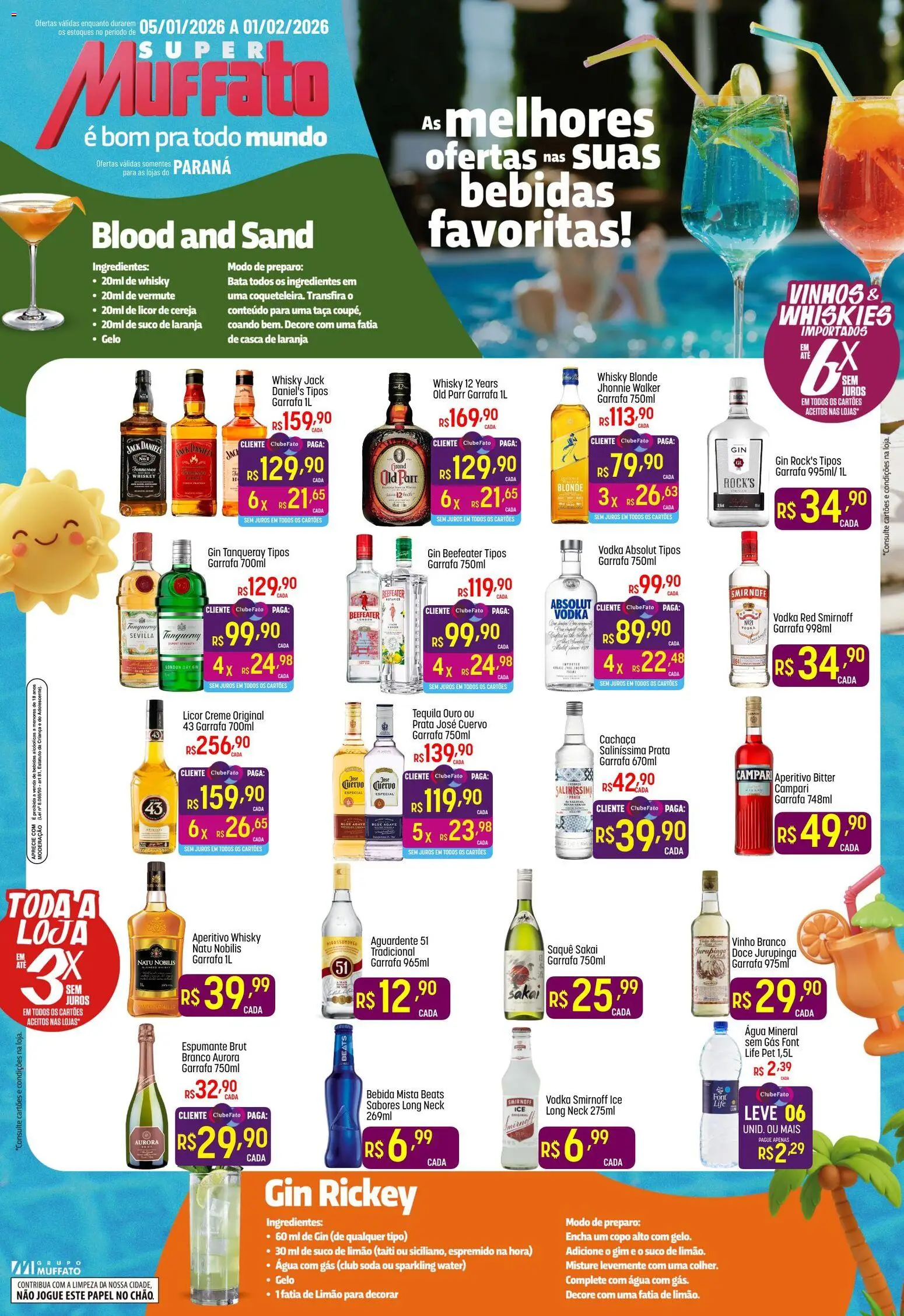 Pré-Visualização do folheto "Ofertas Especial de Drinks" da loja Super Muffato válido a partir de 05/01/2026