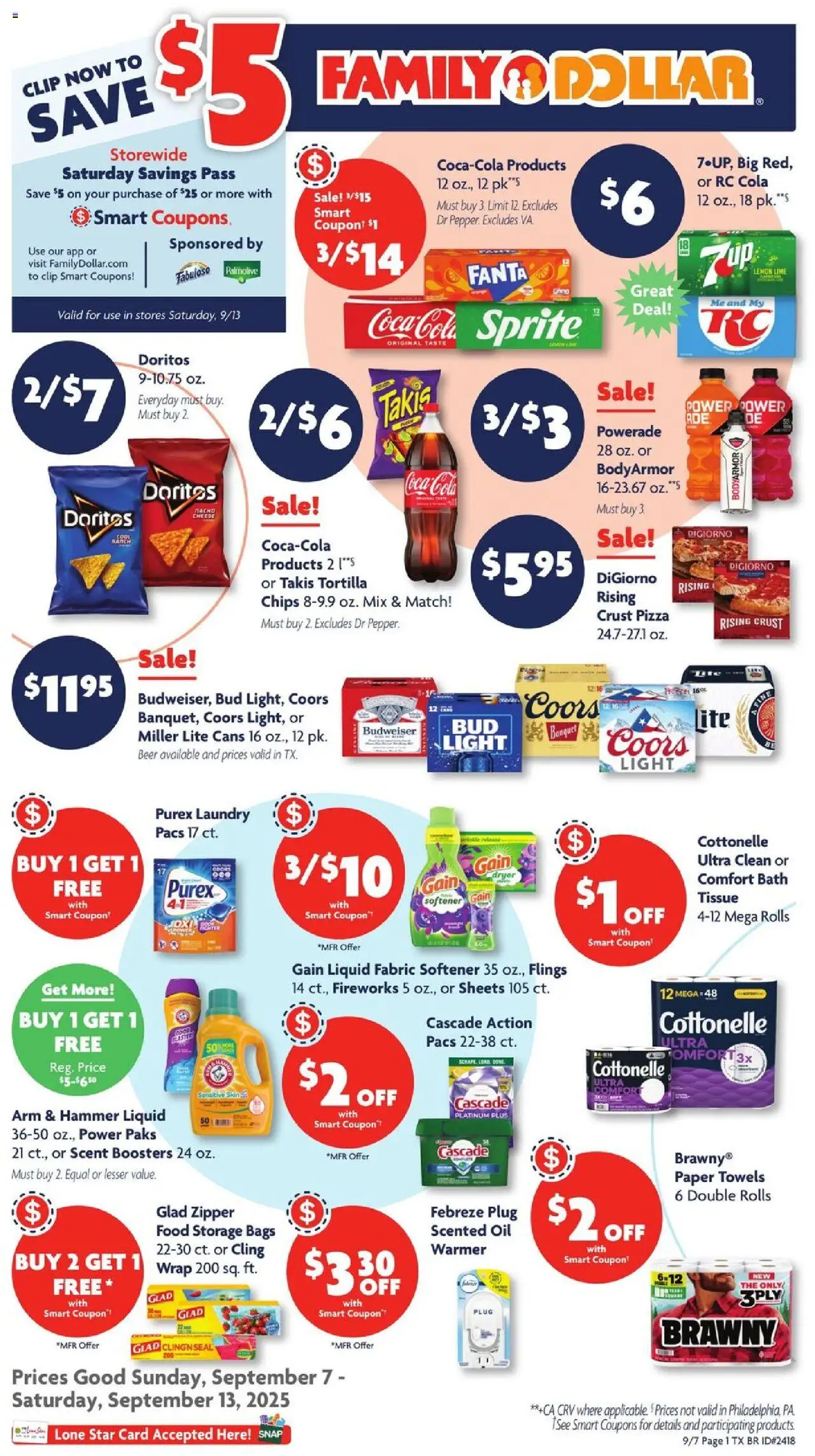 Family Dollar Weekly Ad from 09/07/2025 - Flyer - Page number 1