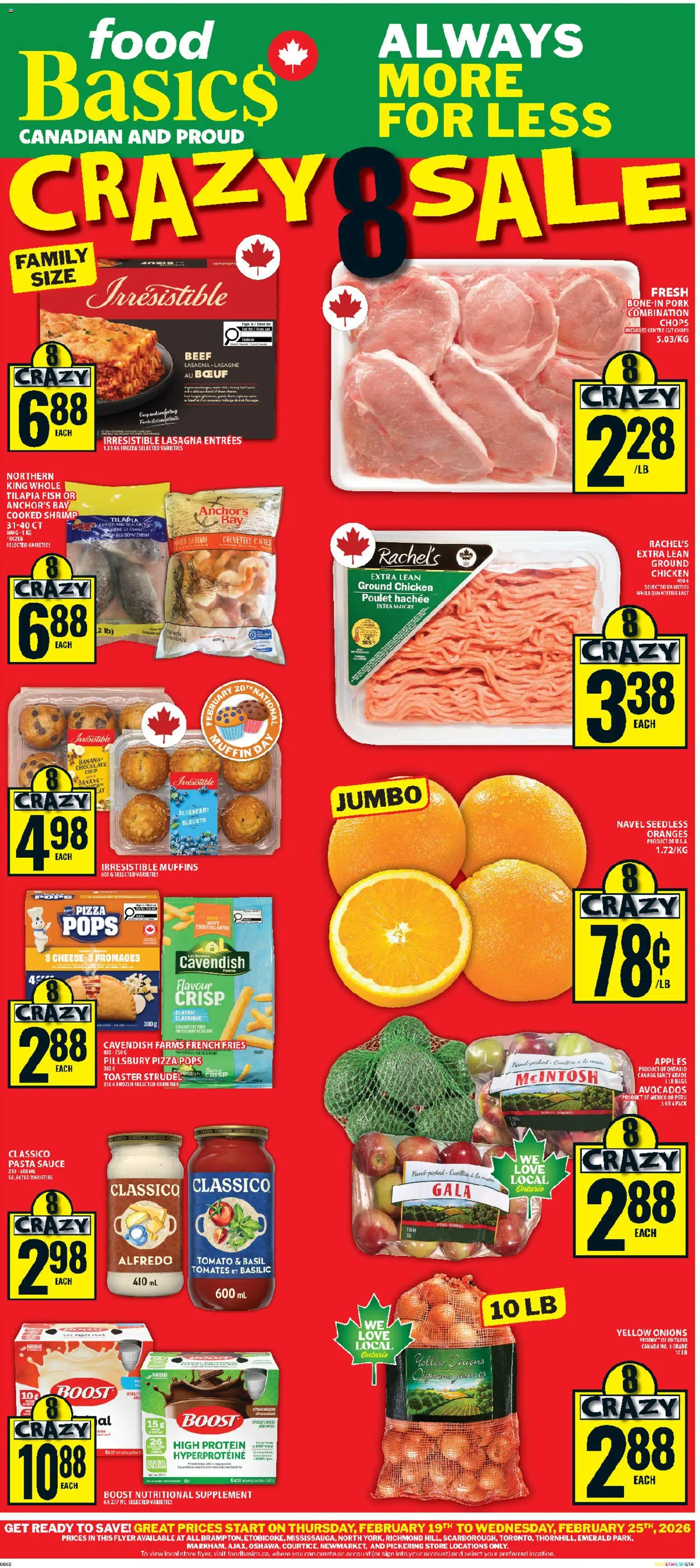 Preview of leaflet Ajax from shop Food Basics is valid from Feb 19, 2026