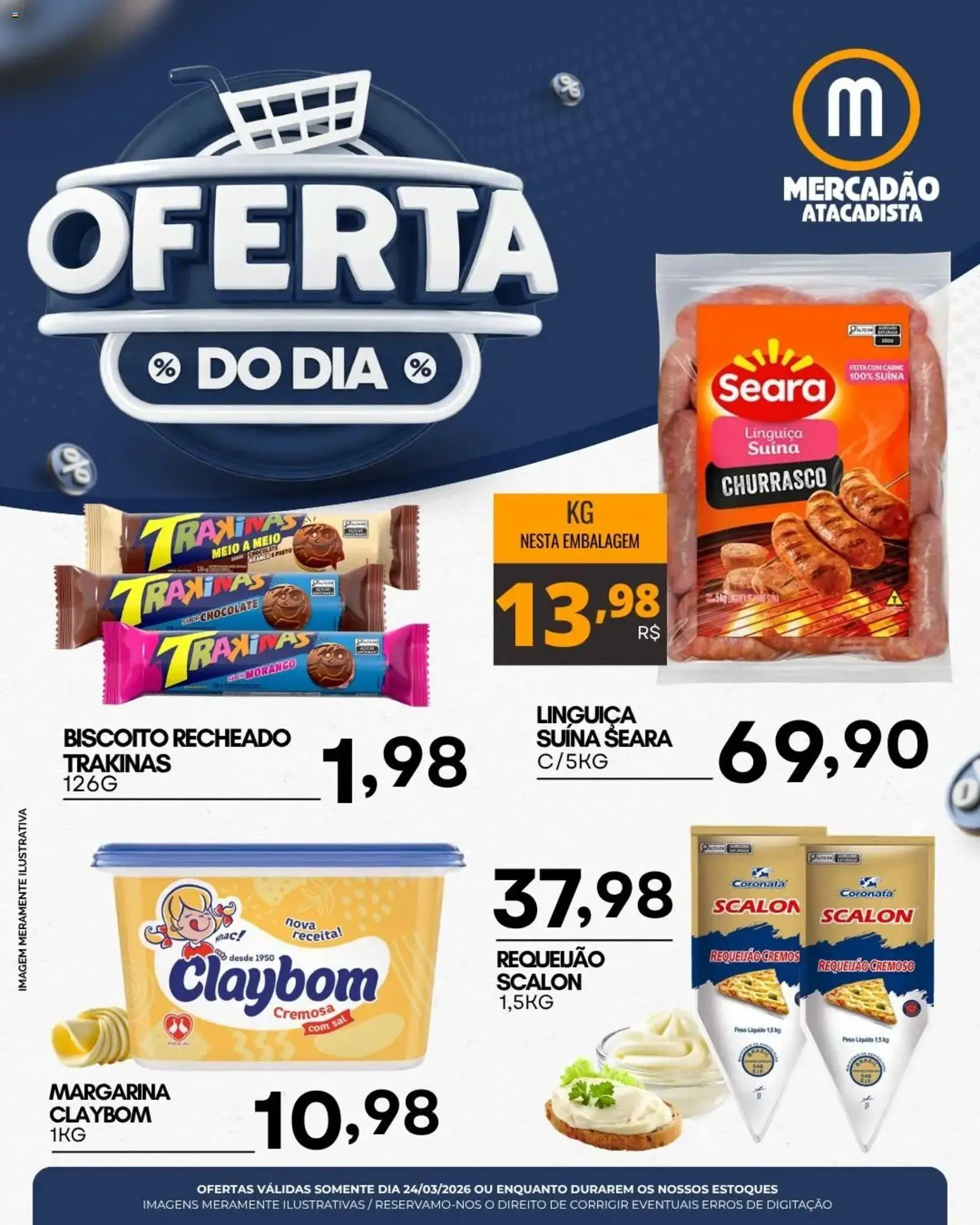 Pré-Visualização do folheto "Mercadão Atacadista ofertas do Dia" da loja Mercadão Atacadista válido a partir de 24/03/2026