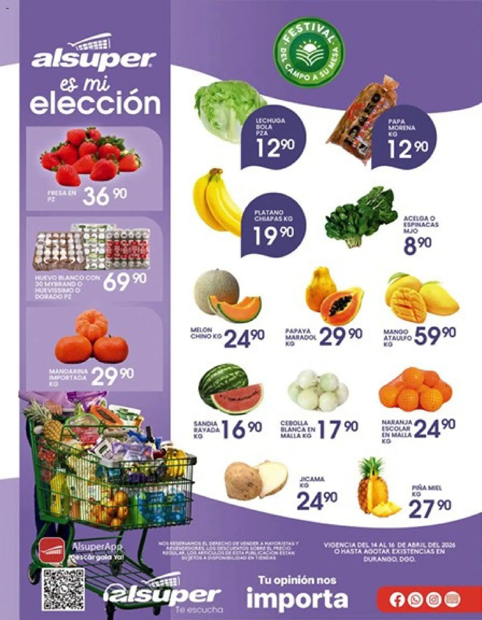 Vista previa las ofertas de la tienda Alsuper - Alsuper folleto Durango desde el 14/04/2026 