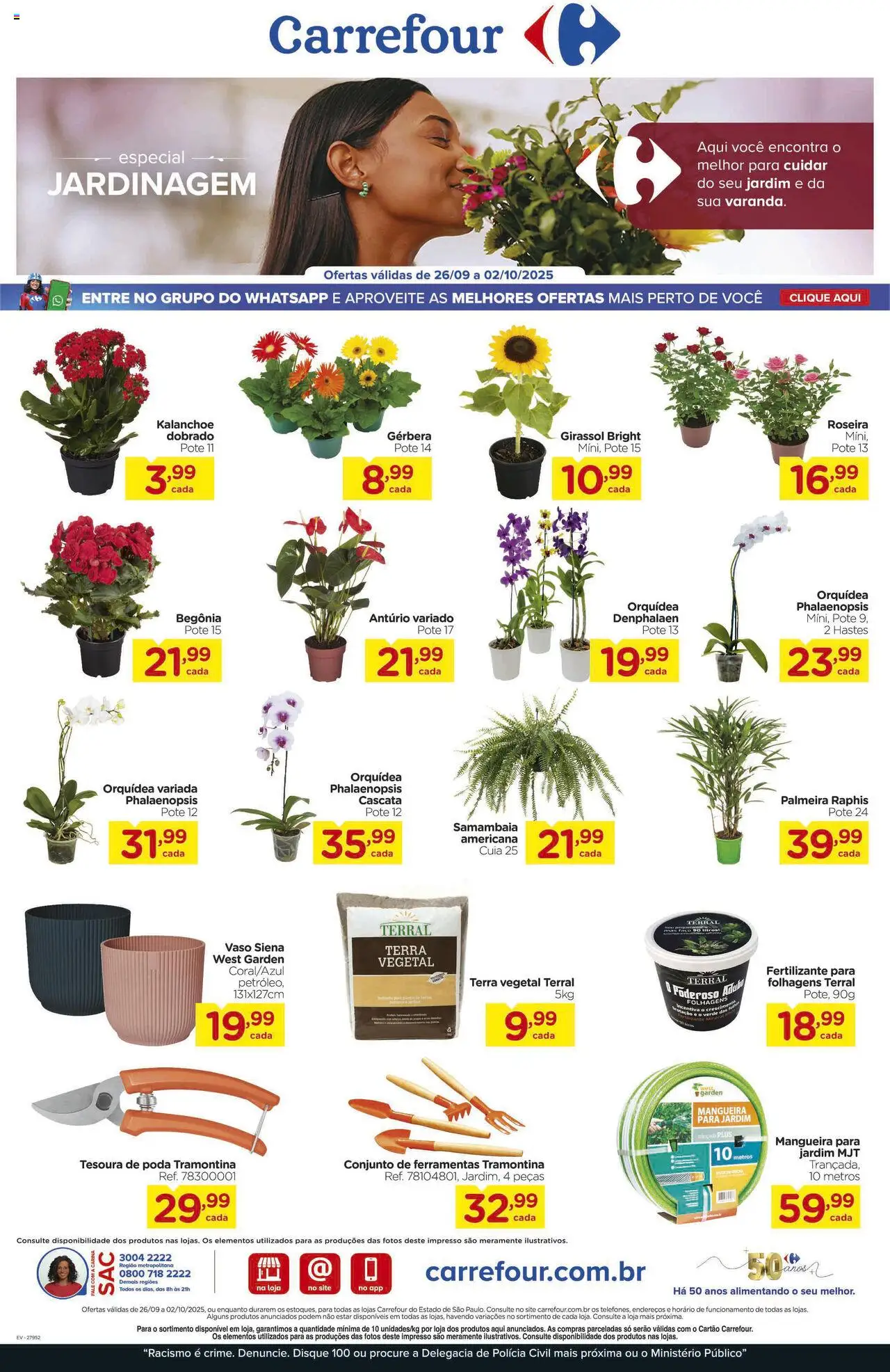 Carrefour folheto "Ofertas Especial Jardinagem" válido a partir de 26/09/2025 - número de página 1