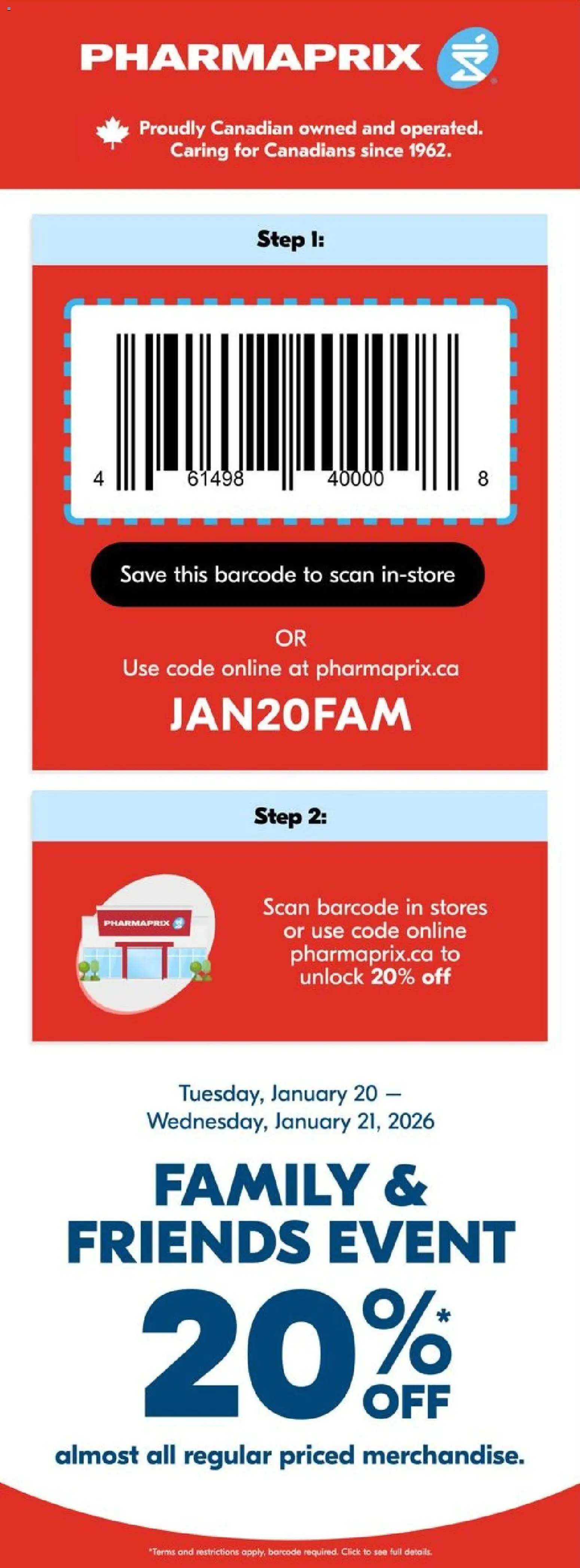 Preview of leaflet Event from shop Pharmaprix is valid from Jan 20, 2026