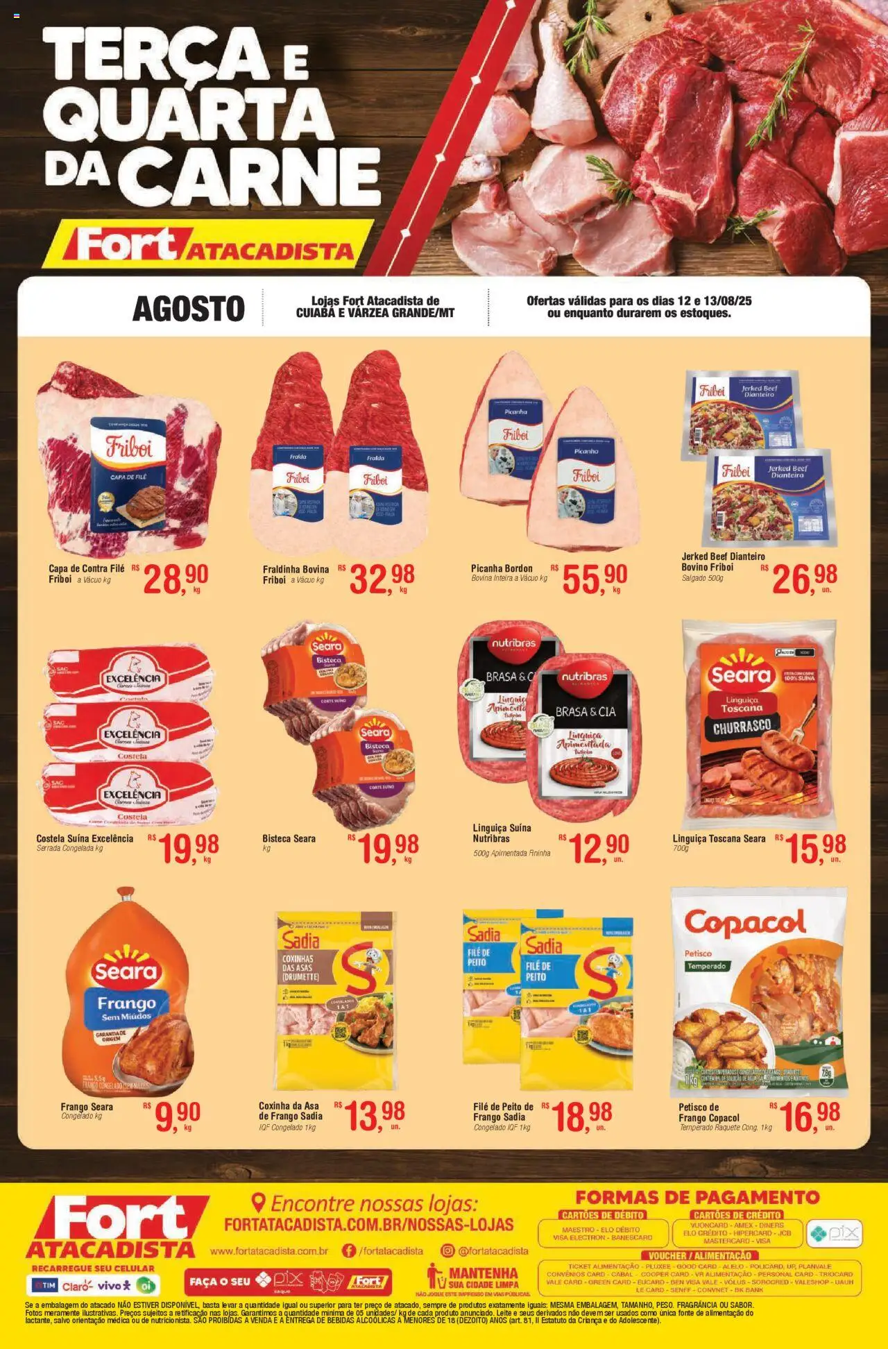Fort Atacadista folheto "Ofertas Carne Fresca" válido a partir de 12/08/2025 - número de página 1