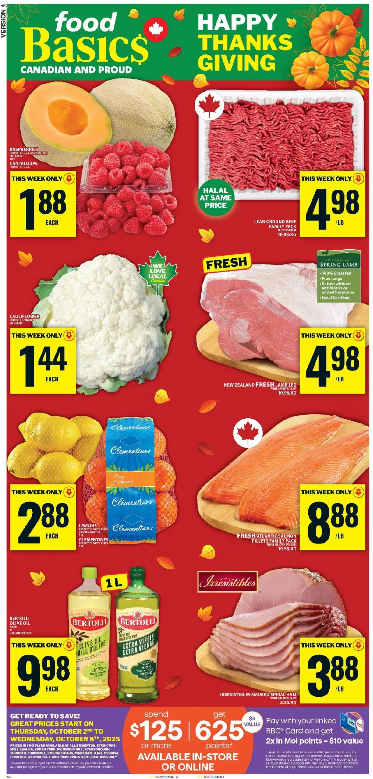 Food Basics flyer valid from Oct 02, 2025 - page number 1