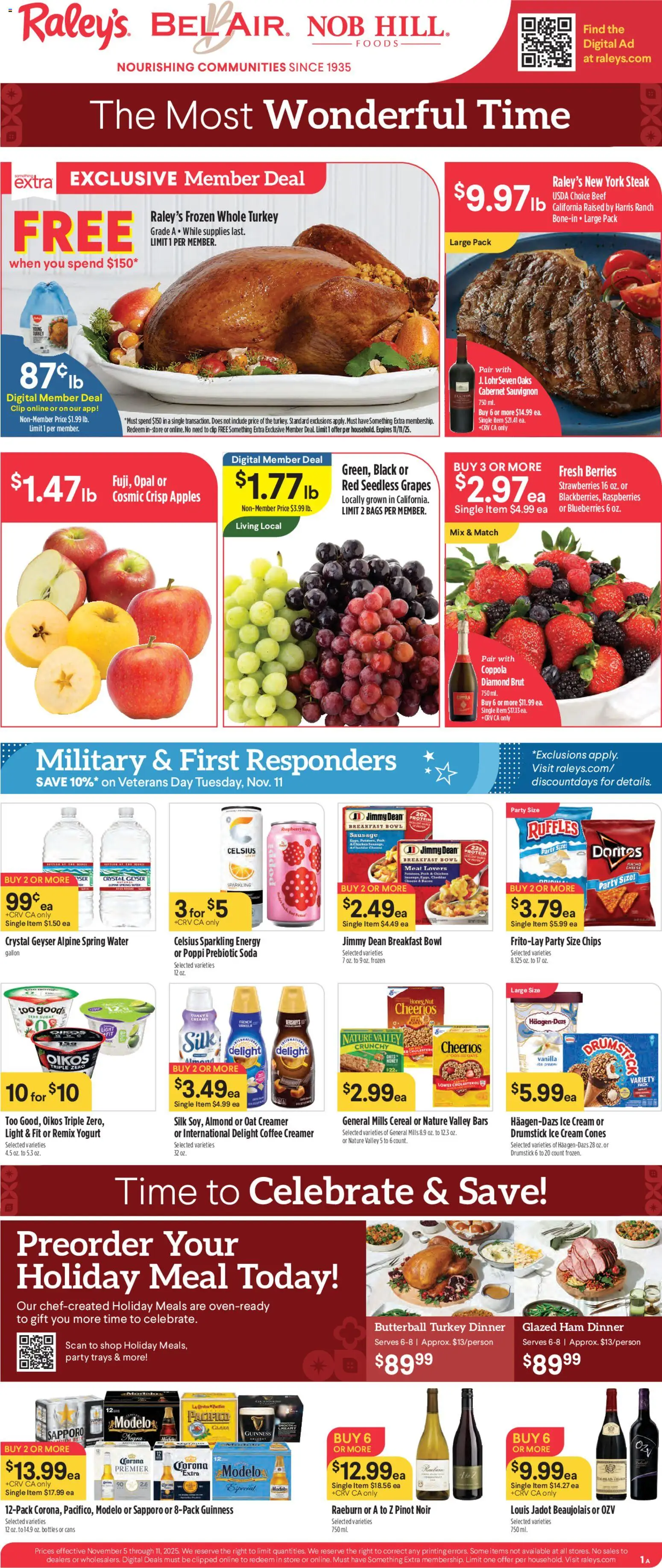 Ad Preview of Raley's Weekly Ad from 11/05/2025