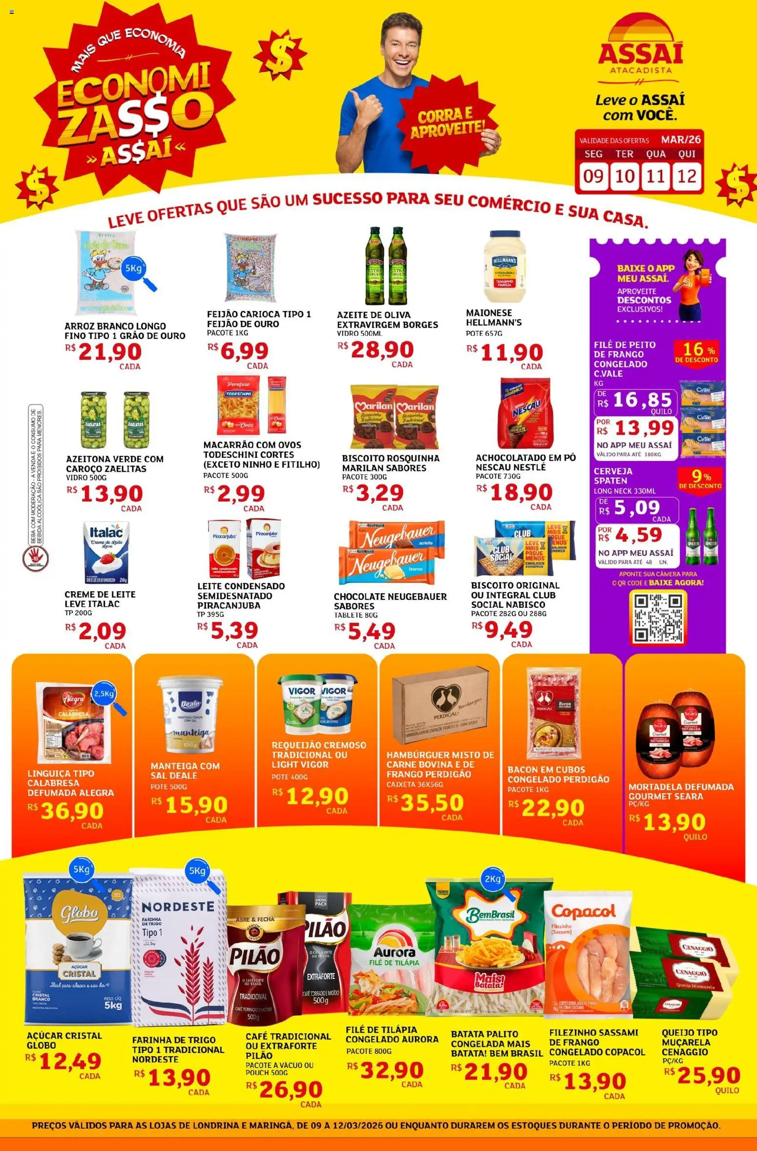 Pré-Visualização do folheto "Assaí Atacadista ofertas - PR" da loja Assaí Atacadista válido a partir de 09/03/2026