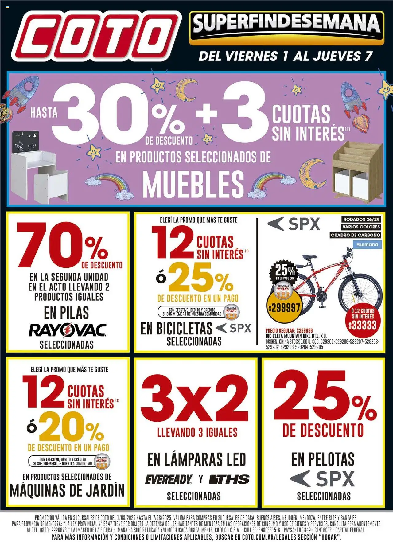 Coto Hogar del 01/08/2025 >> Catálogo - Té, Cuadro, Lámparas, Pilas