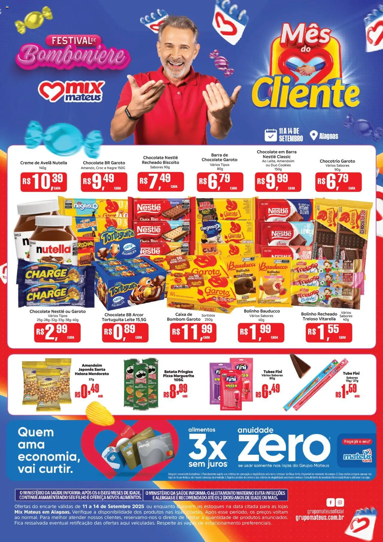 Mateus folheto "Ofertas Especial Bomboniere" válido a partir de 11/09/2025 - número de página 1 - Banco, Caixa, Cookies, Caju, Amendoim, Barra de chocolate, Chocolate em barra, Batata