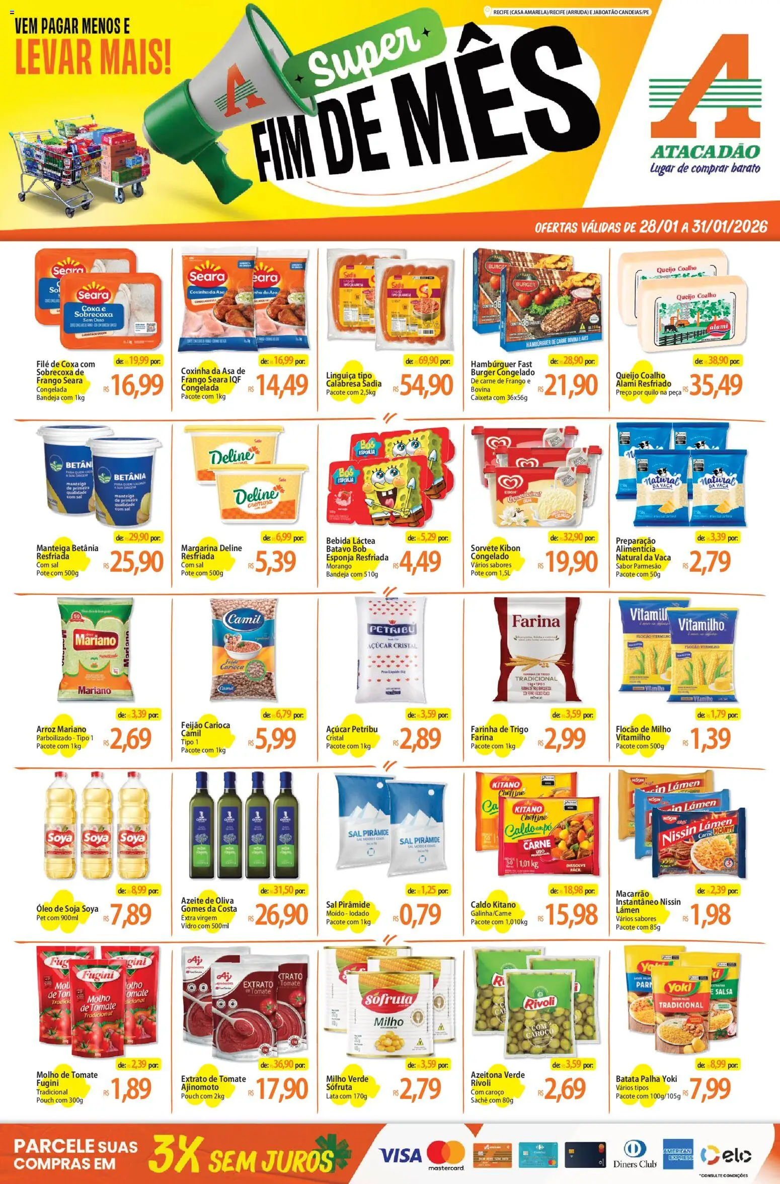 Pré-Visualização do folheto "Ofertas - PE" da loja Atacadão válido a partir de 28/01/2026