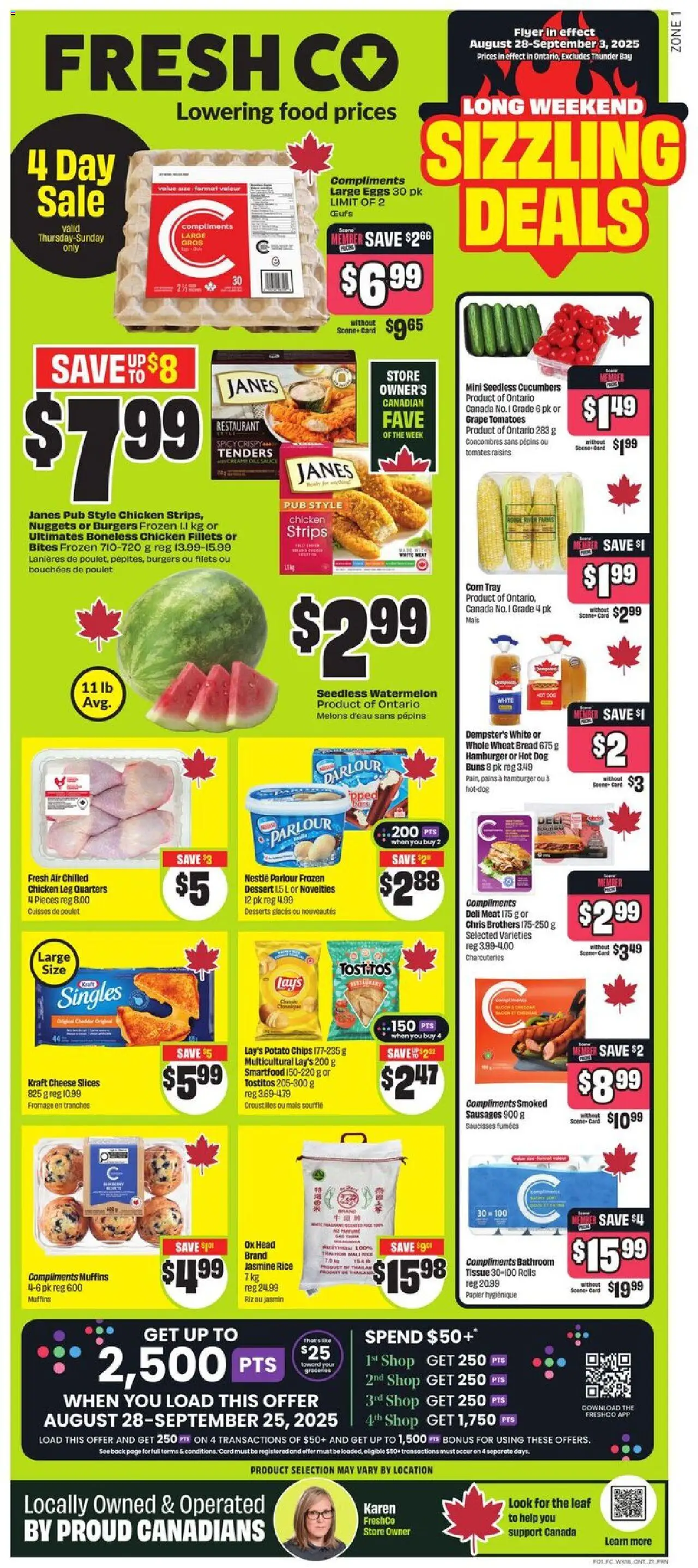 FreshCo flyer valid from Aug 28, 2025 - page number 1