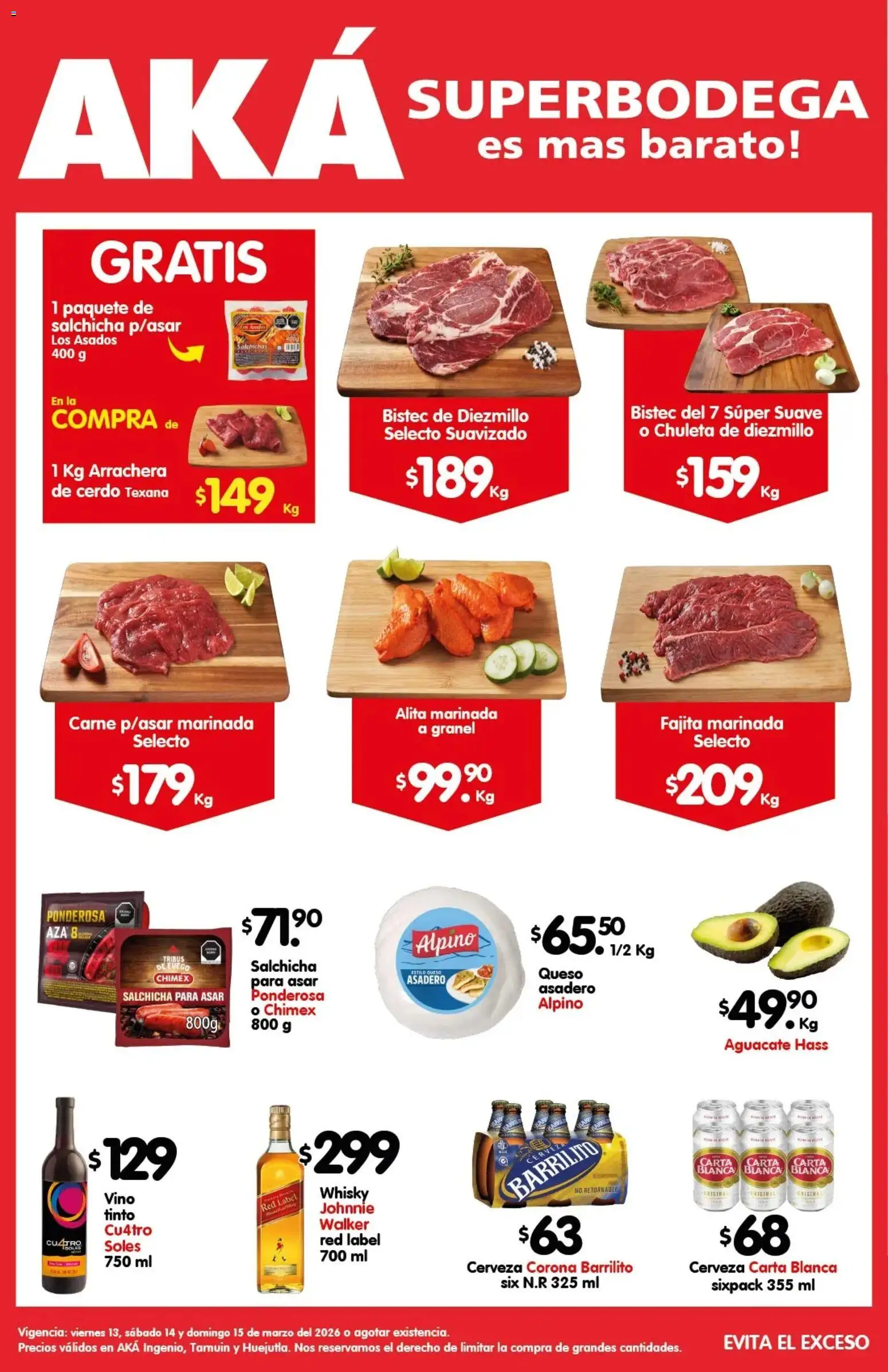 Vista previa las ofertas de la tienda Arteli - Arteli folleto Carnita Asada Aká Superbodegas Foraneas desde el 13/03/2026 