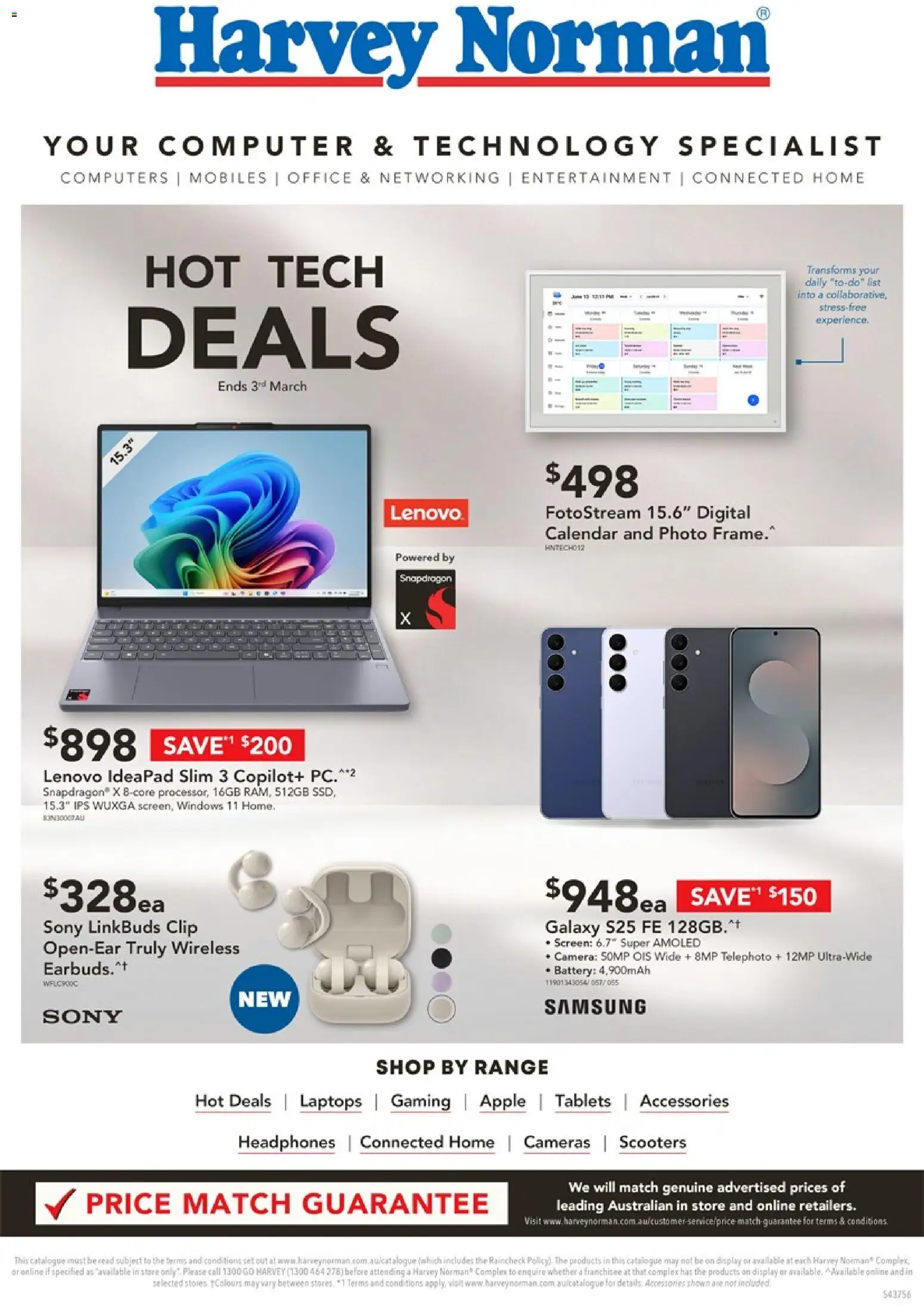 Preview of catalogue Computers Hot Tech Deals from shop Harvey Norman valid 19/02/2026