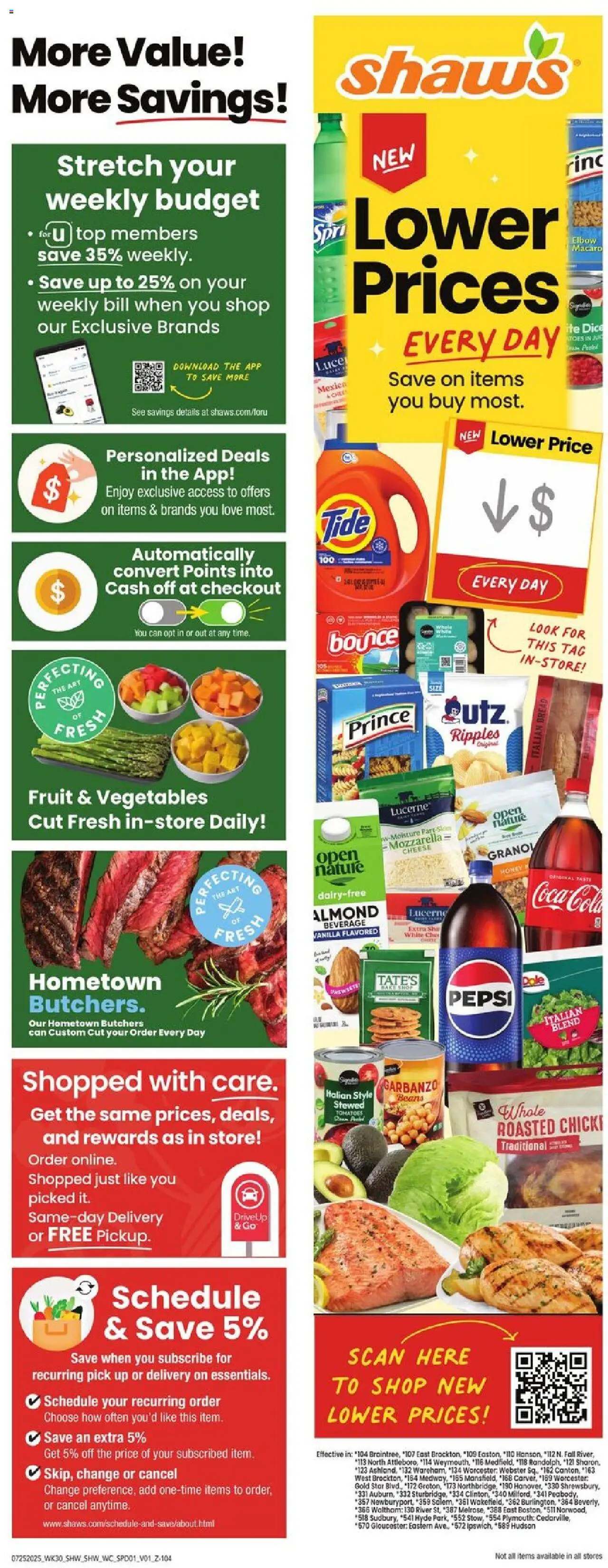 Shaw's Weekly Ad from 07/25/2025 - Flyer - Page number 1