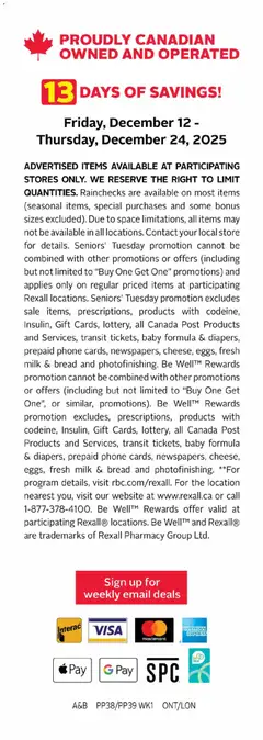 Preview of leaflet Weekly flyer / circulaire from shop Rexall is valid from Dec 12, 2025 | Page: 35