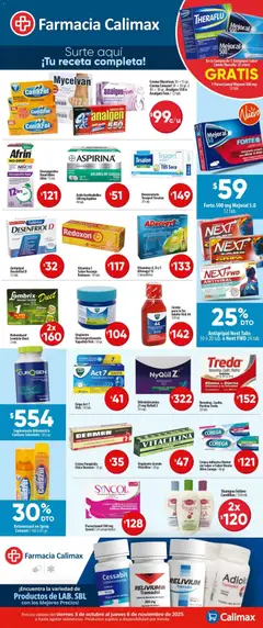 Vista previa las ofertas de la tienda Calimax - Folleto Farmacia desde el 03/10/2025 