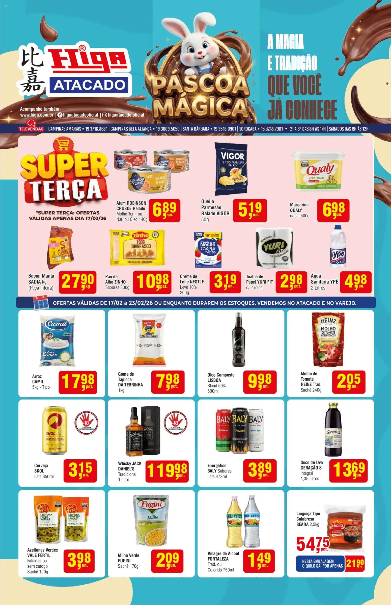 Pré-Visualização do folheto "Ofertas da semana" da loja Higa Atacado válido a partir de 17/02/2026