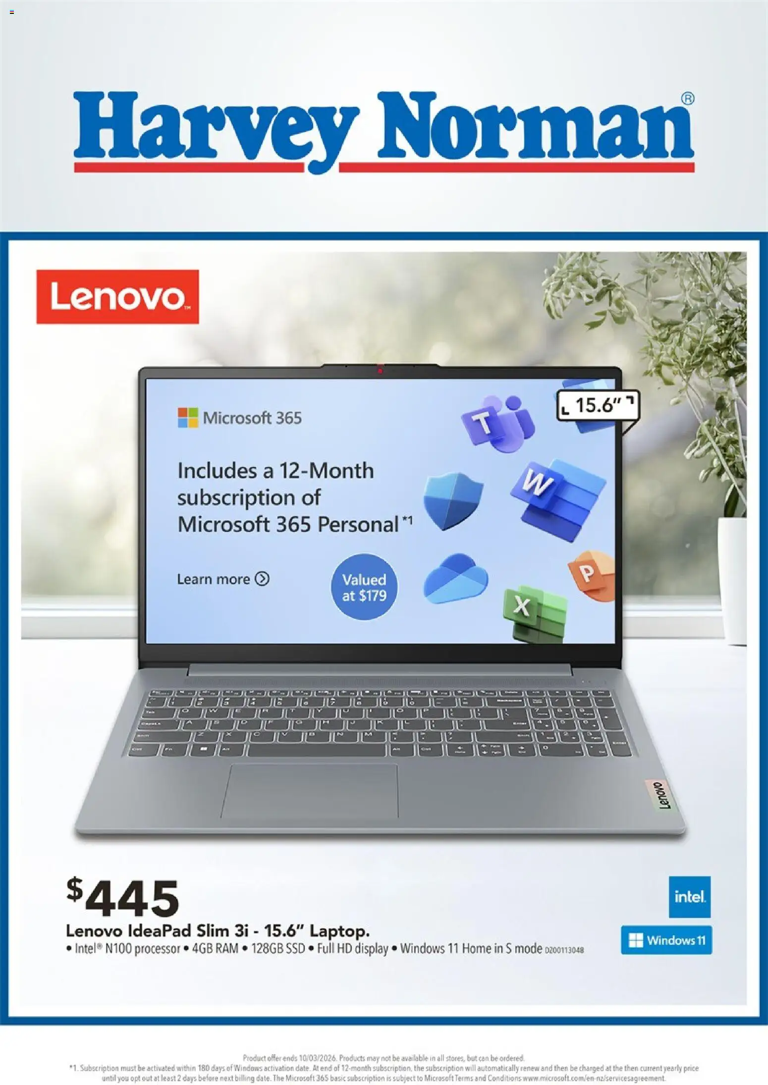 Preview of catalogue Harvey Norman Great Deals on Laptops from shop Harvey Norman valid 5 Mar 2026