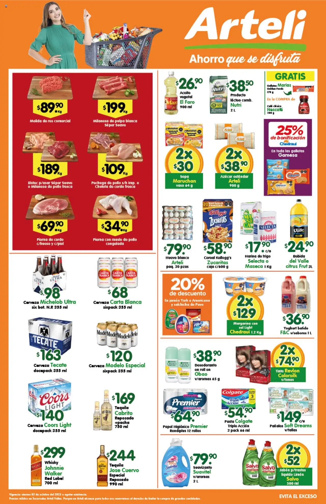 Folleto Valles Arteli y sus promociones válidas desde el 03/10/2025 - Número de página 1
