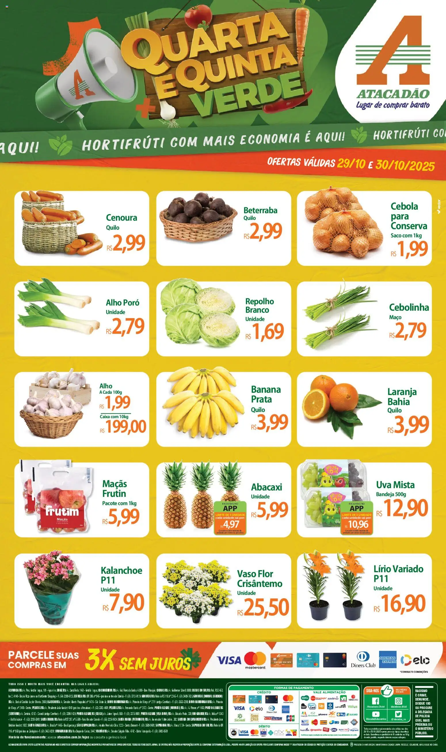 Pré-Visualização do folheto "Ofertas - RS" da loja Atacadão válido a partir de 29/10/2025