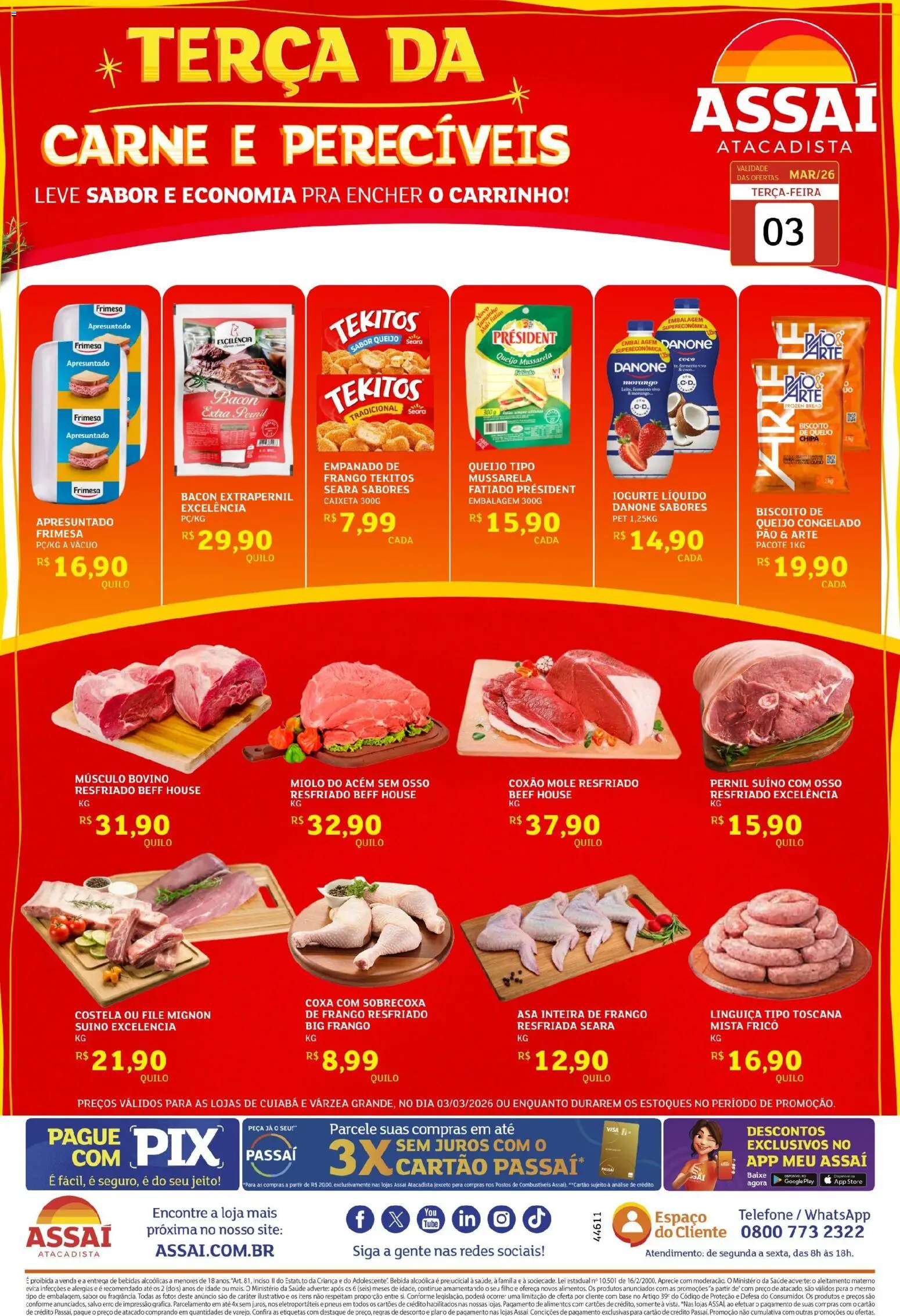 Pré-Visualização do folheto "Assaí Atacadista ofertas - MT" da loja Assaí Atacadista válido a partir de 03/03/2026