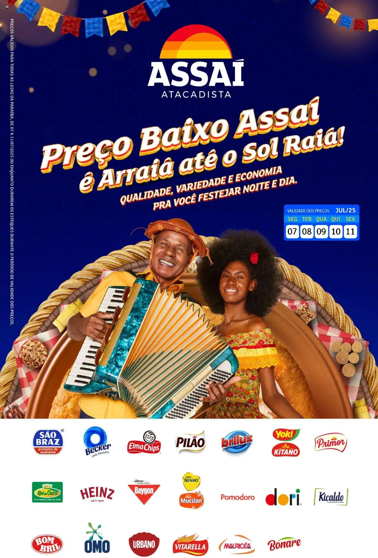 Assaí Atacadista folheto "Encarte" válido a partir de 07/07/2025 - número de página 1