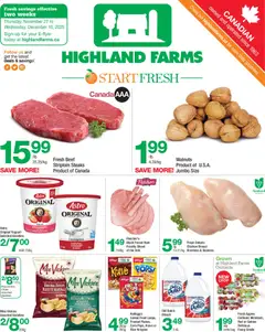 Preview of leaflet Weekly flyer / circulaire from shop Highland Farms is valid from Nov 27, 2025