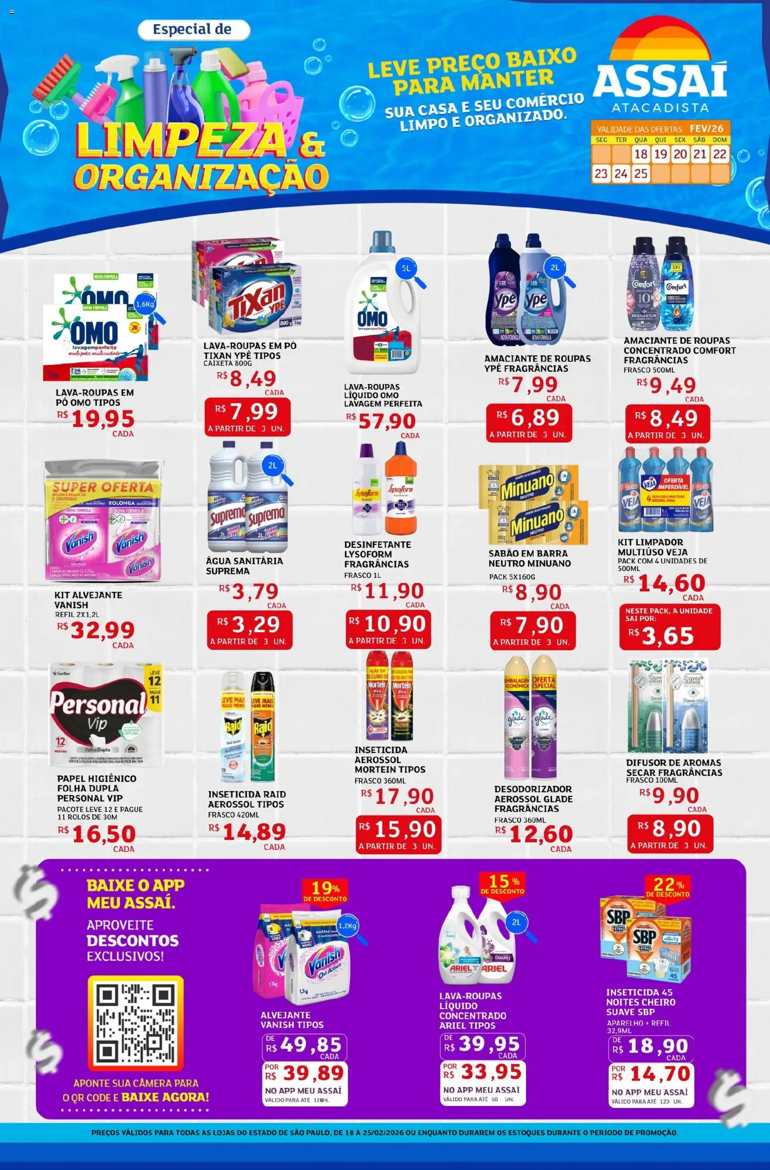 Pré-Visualização do folheto "Encarte - SP" da loja Assaí Atacadista válido a partir de 18/02/2026