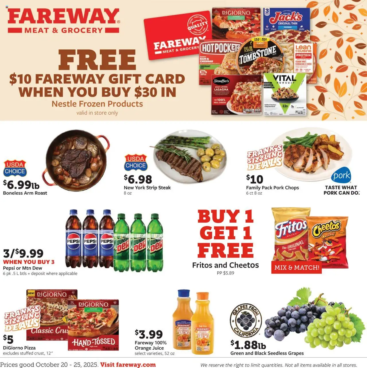 Fareway Weekly Ad from 10/20/2025 - Flyer - Page number 1