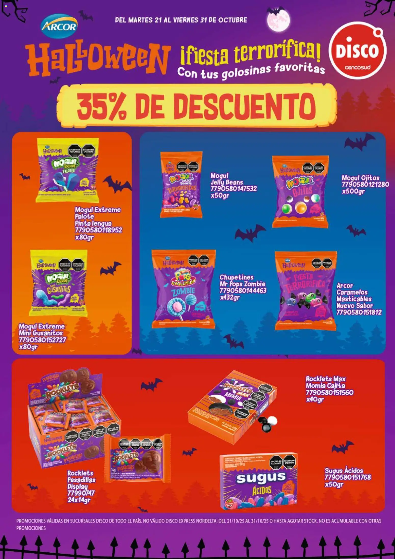 Disco HALLOWEEN DISCO del 21/10/2025 Online - Disco, Peso, Golosinas