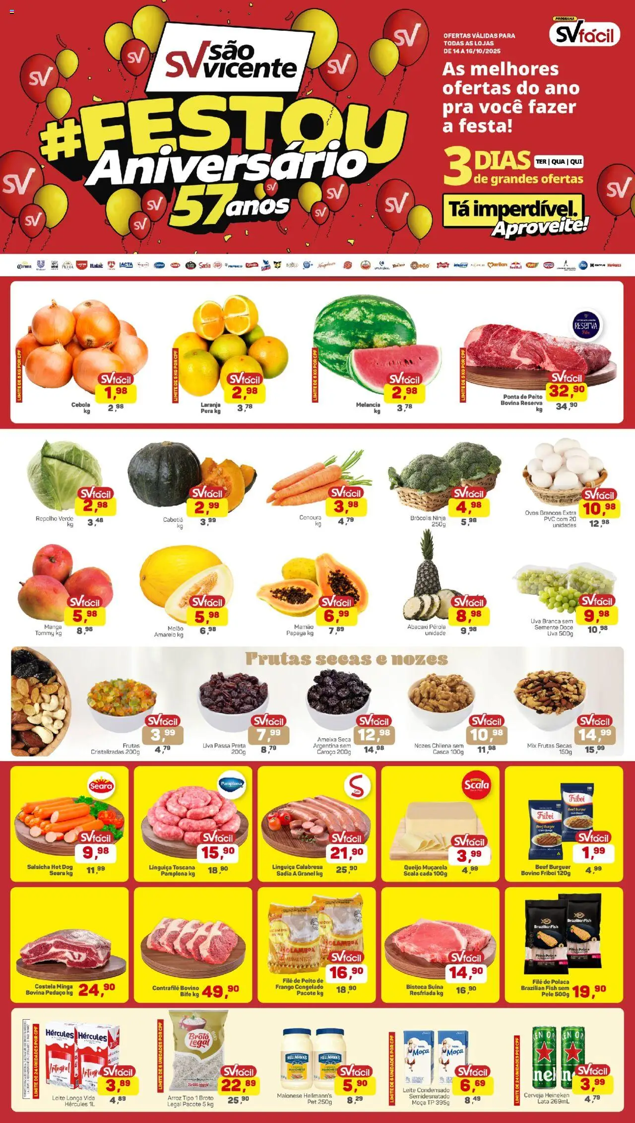 Supermercados São Vicente folheto "Ofertas da semana" válido a partir de 14/10/2025 - número de página 1